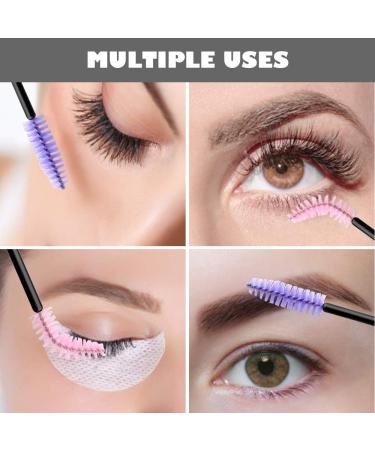 Disposable Eyelash Brushes - 200 Pack in Pink & Purple | Best for Makeup & Beauty - International Shipping - Buy Online on GoSupps.com