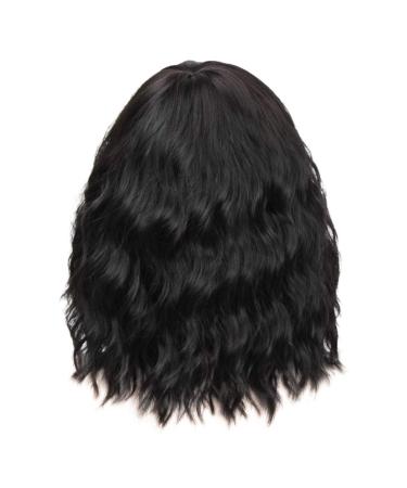 Battnot Short Black Bobo Wig - Brazilian Full Synthetic Hair Heat-Resistant Natural Wave (35cm) - Buy Online on GoSupps.com