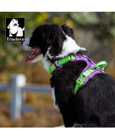 Winhyepet True Love No-Pull Dog Harness | Adjustable Outdoor Vest for Small & Medium Dogs | Reflective Nylon Amoufs Blue Camouflage (TLH5653) - Buy Online on GoSupps.com