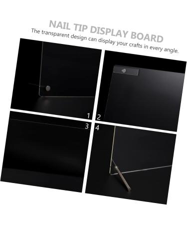 minkissy 1 set Display Strips Acrylic Design Salon Practice Transparent Board Rack Art Sample Practical for Holder and Showing with Tips Polish False Nail Professional Color Tip Clear - Buy Online on GoSupps.com