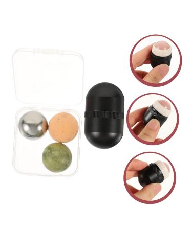 Fomiyes Volcanic Stone Facial Roller - 2 Pack Eye Massage & Beauty Roller for Tension Relief | Premium Jade Scooter for Radiant Skin - Buy Online on GoSupps.com