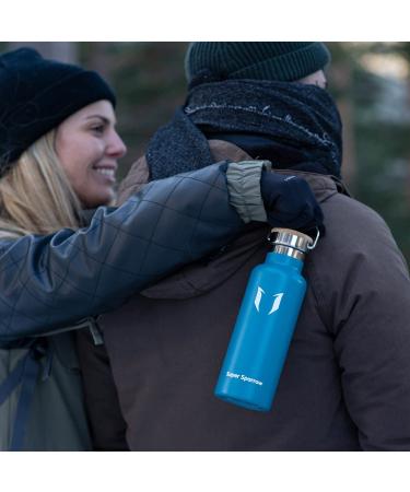 Super Sparrow Stainless Steel Water Bottle - Vacuum Insulated Metal Flask - BPA Free - Sea Blue 620ml - Buy Online on GoSupps.com