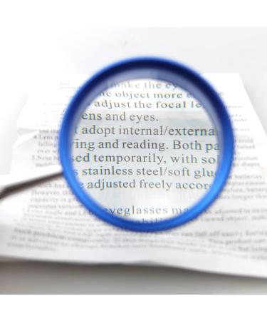Meichoon 35x Hand Magnifying Glass with Metal Handle - Ideal for Antique Jewelry Crafts & Hobbies | 50mm Blue | Perfect for Older Children & Jewelers - Buy Online on GoSupps.com