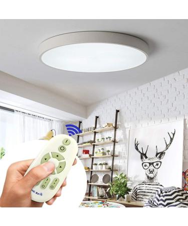 Coosnug 60W Dimmable LED Ceiling Lamp - Modern White Round Light for Hallway Living Room Bedroom & Kitchen - Energy Saving Wall Light - Buy Online on GoSupps.com