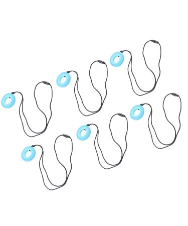 10PCS Baby Teething Necklace | Safe Silicone Chew Toy for Kids | Sensory Pendant Necklace (Dark Blue) - Buy Online on GoSupps.com