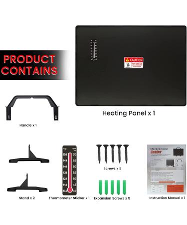 MQ 140W Chicken Coop Heater - Compact Heat Plate for Pets - Includes Thermometer Sticker - Ideal for Chicks, Cats, Dogs, Rabbits, and Under Desk Heating - Buy Online on GoSupps.com