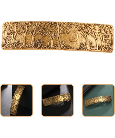 Metal Hairclip Metal Barrette French Hair Clip Retro Forest Moon Hairpin French Hairpin Women's Girls Fashion Hair Accessories Golden - Buy Online on GoSupps.com