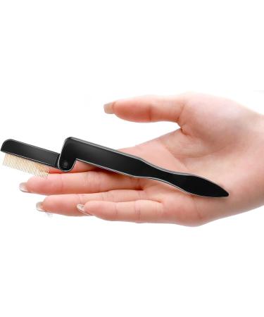 WLLHYF Folding Eyelash Comb - Black-Gold Eyelash Separator & Mascara Brush - Buy Online on GoSupps.com