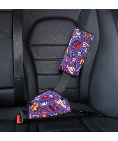 Kids Seatbelt Adjuster Car Seat Belt Cushion Car Travel Pillow Headrest Head Neck Support Pillow Safety Belt Shoulder Pad Seat Belt Positioner Safety Strap Protector Cover For Car Seat Pushchair cartoon object