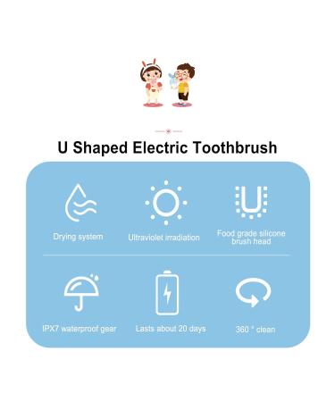 Buy Sky Blue Automatic Waterproof U-Shaped Electric Toothbrush for Kids - Best Oral Care Solution - Buy Online on GoSupps.com