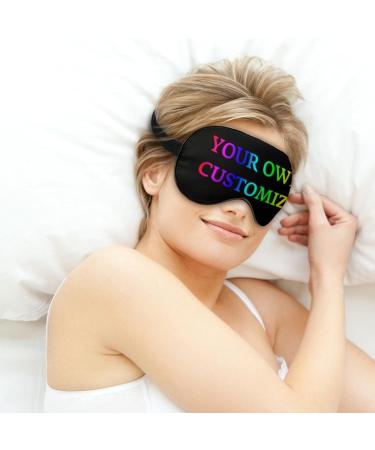 Personalized Custom Eye Mask with Adjustable Strap - Add Your Own Design - Ideal for Sleeping, Travel, Work & Naps - Buy Online on GoSupps.com