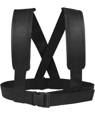 Weight Bearing Shoulder Strap & Resistance Bands | Adjustable Padded Fitness Harness for Effective Workout & Tire Pulling - Buy Online on GoSupps.com