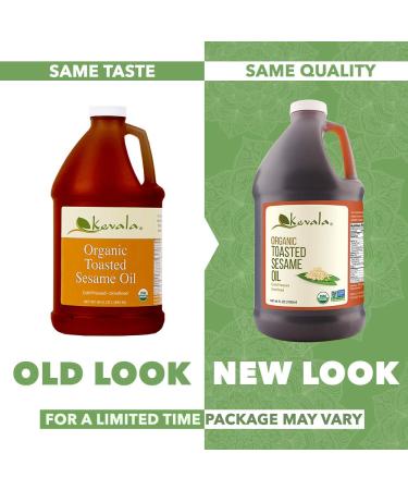 Kevala Organic Toasted Sesame Oil 64 oz - Non GMO, BPA Free Plastic - Buy Online on GoSupps.com