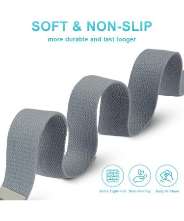 Buy Flintronic Yoga Strap with D-Ring | 100% Cotton Yoga Gurt for Stretching | Fitness Accessory for Beginners & Advanced | Hellgrau - 1Pc - 25cm - Buy Online on GoSupps.com