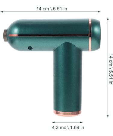 Fascia Gun Set - USB Charger Muscle Relaxation Device for Deep Tissue Massage | Portable Green Massage Tool 14x14x4.3cm - Buy Online on GoSupps.com