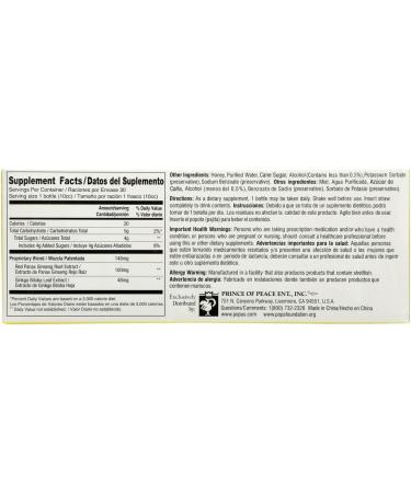 Prince Of Peace Ginkgo Biloba & Red Panax - Buy Online on GoSupps.com