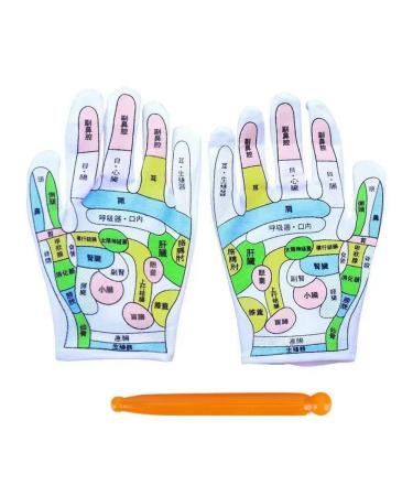 ZOUBAOQ Point Glove Foot Acupressure Socks Massage Knitting Men Mitten Gloves Reflexology Point