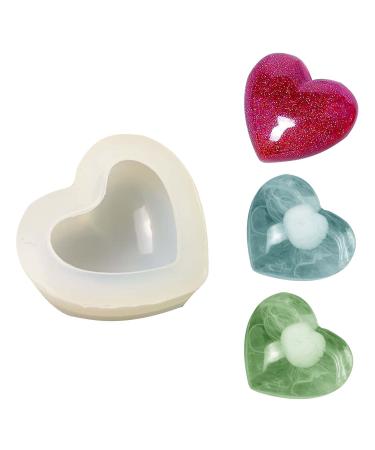 UOUYOO Heart Shape Silicone Mold  Resin Molds Heart Shape Mold for Making Resin Molds for DIY Crafts