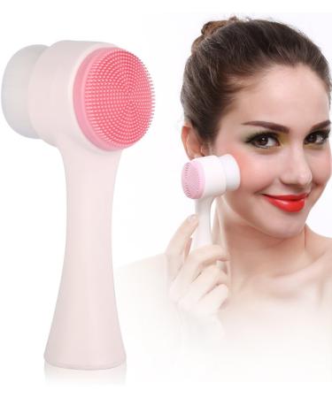 Manual Facial Cleansing Brush Double Side Skin Care Facial Cleaning Brush Silicone Facial Scrubber Dual Face Wash Brush for Deep Pore Exfoliation Makeup Massaging - Buy Online on GoSupps.com