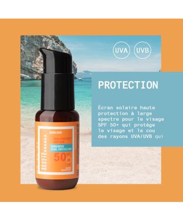 MEDITERRANEA beauty - SUN PROTECT ANTIOX - SPF 50 Face Sunar Cream - Light and moisturizing - Protects the face and neck - For all skin types - 50 ml - Buy Online on GoSupps.com