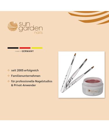 Sun Garden Nails UV Builder Gel Cover 30ml & 3-Piece Brush Set - Premium Nail Art Supplies for Professional Results - Buy Online on GoSupps.com