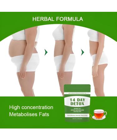 Tisane Minceur Base De Plantes (14 Jours) - D tox Naturelle Du Ventre Raffermissement Abdominal Et Soutien La Gestion Du Poids(2PC) - Buy Online on GoSupps.com