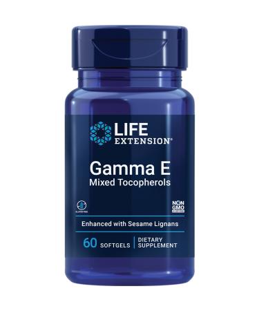 Life Extension Gamma E Mixed Tocopherols Complete D-Alpha Vitamin E Supplement Pills for Heart Health and Skin Care - Gluten-Free, Non-GMO - 60 Softgels - Buy Online on GoSupps.com