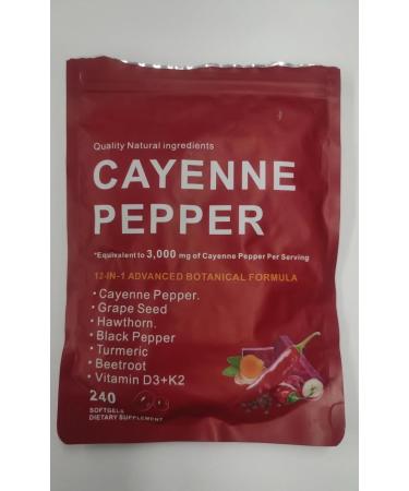 RiRywony Cayenne Pepper Capsules Cayenne Pepper Capsaicin Supplements Heart Health and Blood Circulation