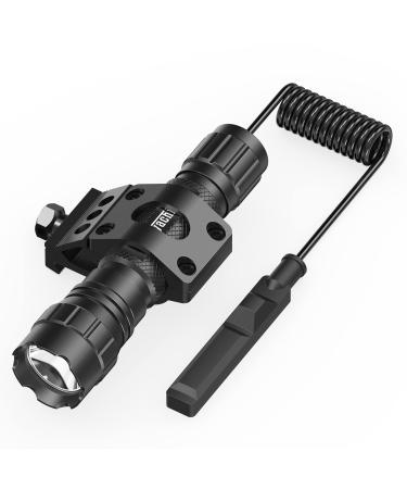 Feyachi FL11-MB Tactical Flashlight 1200 Lumen Matte Black LED Weapon Light with Picatinny Flashlight Mount and Pressure Switch Included