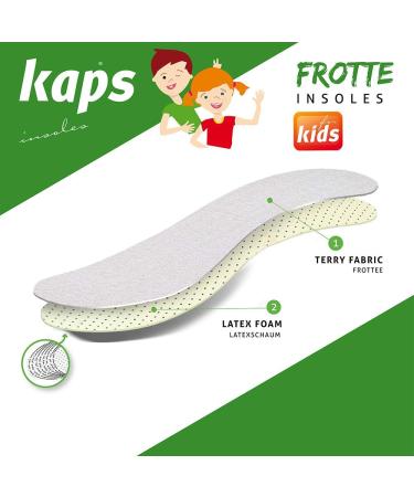 Kaps Frotte Kids Shoe Insoles - Extra Comfortable, Shock Absorbing, Sweat-Absorbing, Made in Europe - Buy Online on GoSupps.com