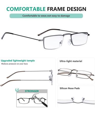 Eyekepper 5-Pack Stainless Steel Half-Eye Reading Glasses +1.75 | Stylish & Durable Readers for Global Shipping - Buy Online on GoSupps.com