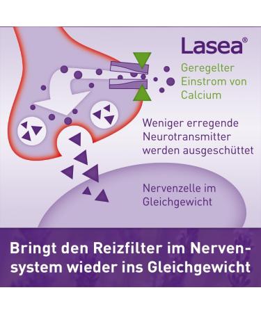 Lasea - Natural Solution for Inner Unrest & Sleep Disorders | 14 Vegetable Capsules with Special Lavender Oil | International Shipping - Buy Online on GoSupps.com