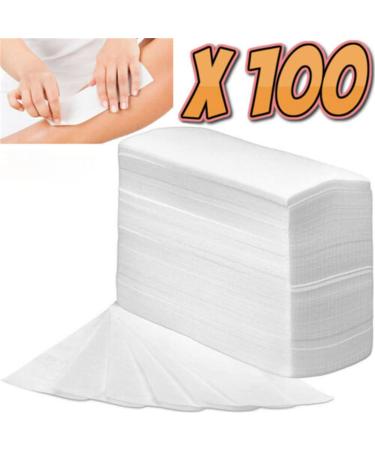 100 Salon Depilatory Paper Hair Removal Waxing Strips Non Woven Legs Body Wax Strips for Sensitive Skin for Body and Legs for Men & Women - Buy Online on GoSupps.com