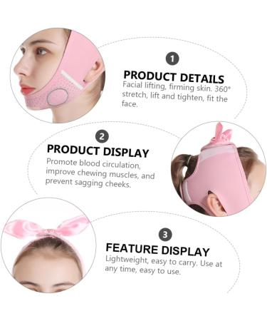 FRCOLOR Double Chin Reducer Strap 1pc Thin Sash Belt Firming Strap Facemaks V Line Lifting - Lift Strap Skin Slimming Belt V Line Facial Lift Breathable Belt Graphene Printed Sheet Cute - Buy Online on GoSupps.com