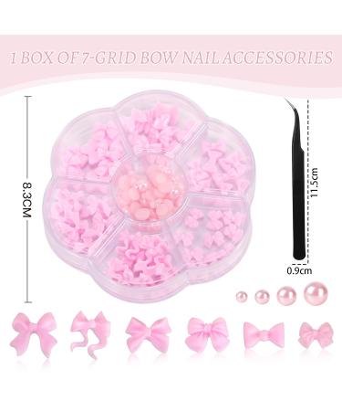 Nayyana Loop Nail Plug Stones - 3D Crystal Nail Trailer Set for DIY Nail Art & Decoration - Pink Acrylic Rhinestones - Buy Online on GoSupps.com