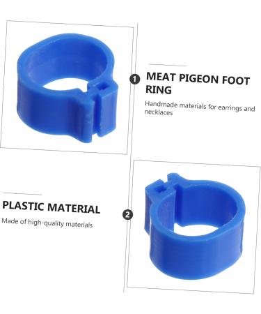 BESPORTBLE 300 Pcs Meat Pigeon Anklet Chicks Identify Clip Ring Chicken Leash Bird Ankle Ring Parrot Plastic 1.3X1.3CMx3pcs Dark Bluex3pcs - Buy Online on GoSupps.com