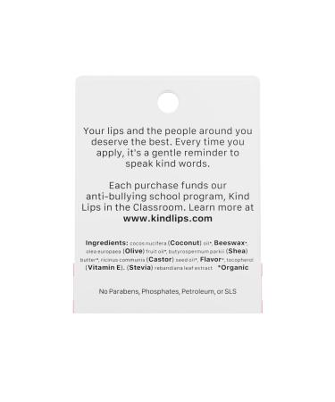 Kind Lips Strawberry Organic Lip Balm Natural Moisturizing Lip Care 5 Pack Strawberry 1 Count (Pack of 5) - Buy Online on GoSupps.com