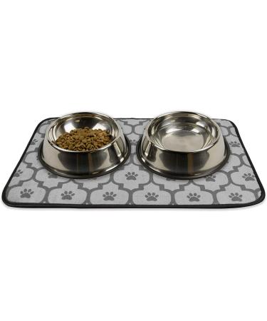 Bone Dry Machine Washable Ultra Absorbent Pet Mat - Lattice Gray - 12x18 - Buy Online on GoSupps.com