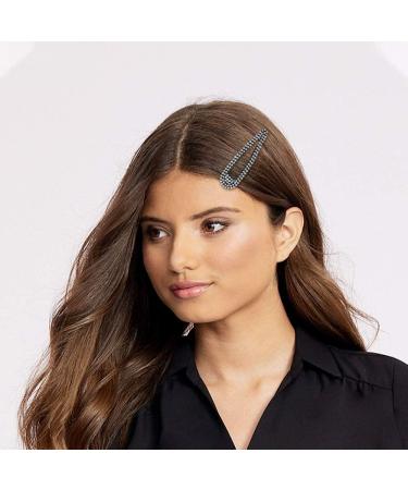 Buy PCS Glitter Rhinestone Hair Clips - Stylish Snap Hair Accessories for Ladies Women & Girls (Black) | International Shipping Available - Buy Online on GoSupps.com