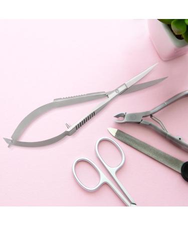 Cuticle Scissors Curved Nail Scissors Professional Cuticle Remover Fine Trimming Nails Eyelashes Eyebrows and Hard Skin - Buy Online on GoSupps.com