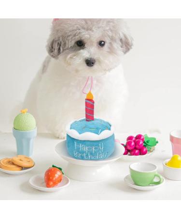 Minshuxi Dog Birthday Cake Toy - Plush Squeaky Bone & Interactive Pet Gift for Birthday Celebrations - Buy Online on GoSupps.com