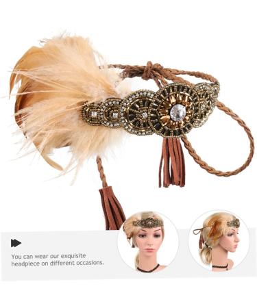 FRCOLOR Ball Headband 1920s Headband Roaring 20s Accessories for Women Harlem Nights Dresses for Women Flapper Headband Roaring 20s Headpieces Great Hair Accessories Hat Crystal - Buy Online on GoSupps.com