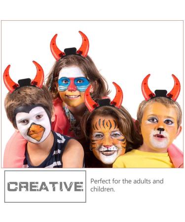 FOMIYES Halloween Headband: Devil Horns Headband: LED Devil Horns Headwear - Red Glowing Devil Horns Devil Costume for Halloween Party Cosplay One Size - Buy Online on GoSupps.com