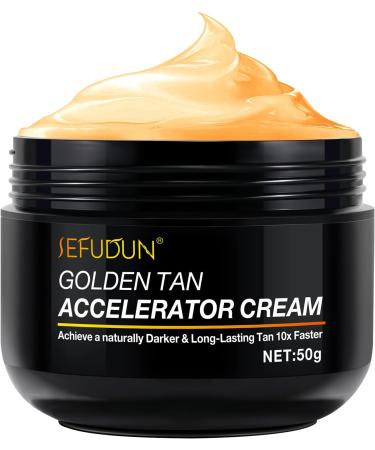 Tanning Accelerator 50g Tan Accelerator for Sun Instensive Brown Tanning Gel Premium Bronzer Cream Effective in Sunbeds & Outdoor Sun Achieve a Natural Tan with Natural Ingredients - Buy Online on GoSupps.com