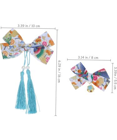 MAGICLULU 2 Pairs Hairpin Tassel Clips Womens Barrettes for Hair Wedding Hair Clip Hair Clips Hair Accessories Kawaii Hair Bows Bow Hair Pins Polyester Elasticity Flowers Child - Buy Online on GoSupps.com