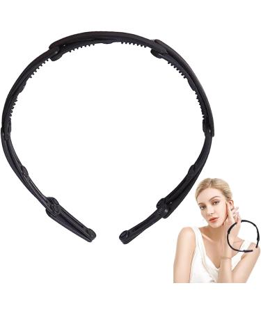 Foldable Hair Bands - Portable Telescopic Folding Headband Stretchy Foldable Headband Multipurpose Collapsible Hairband Hair Clips Hair Hoop for Women Girls Black - Buy Online on GoSupps.com