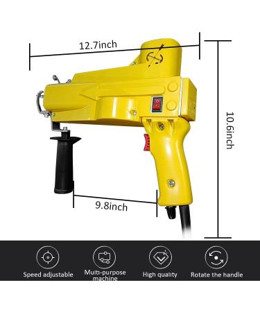 ZIOKOK Tufting Gun - 2-in-1 Electric Carpet Rug Weaving Machine Starter Kit - Yellow - Buy Online on GoSupps.com