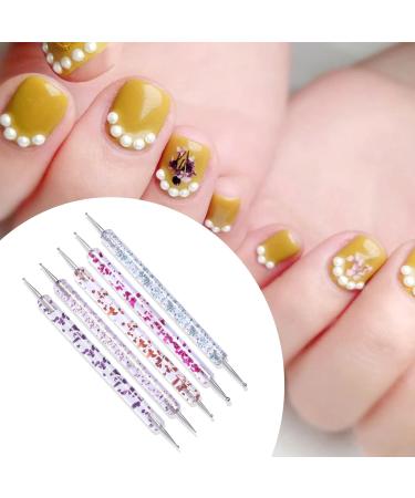 Nail Art for Women 5Pcs/Set Nail Pen Long Lifespan Easy to Use Acrylic Double-Head Nail Art Drawing Liner for Beauty Nail Art Brush for Salon - Buy Online on GoSupps.com