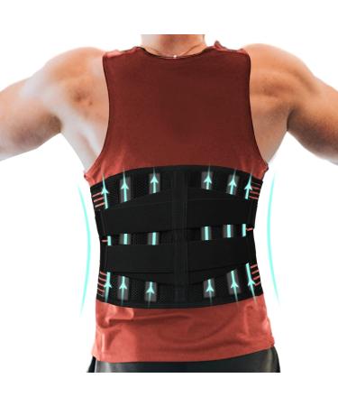 SAVITA Back Support Belt for Men and Women Medical Grade Breathable Lumbar Support Belt for Lower Back Pain Relief Adjustable Back Brace for Men for Joint Spine Pain (M) M(75-95CM)