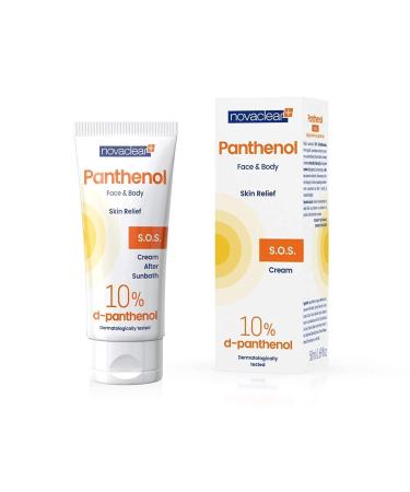 Novaclear Panthenol for Face and Body Soothing After Sun Cream 50 ml Cream with Panthenol Against Sunburn by Equalan Pharma.